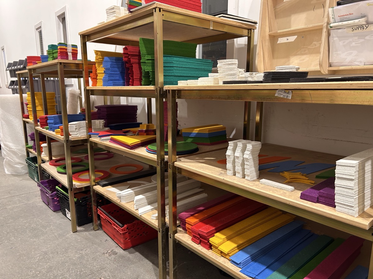 Pre-cut preformed thermoplastic designs on flat sheets, ready to pack and install