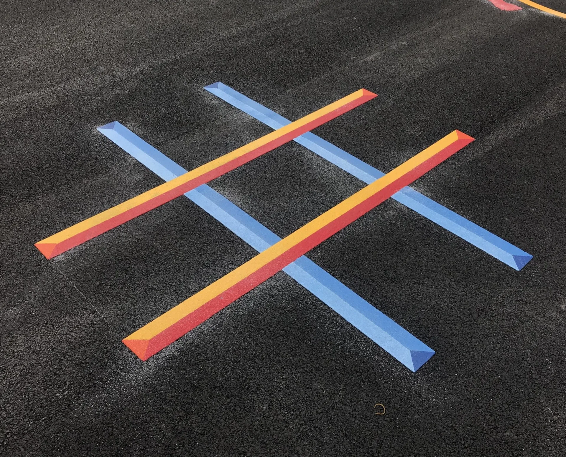 Real traditional games installed on a school playground