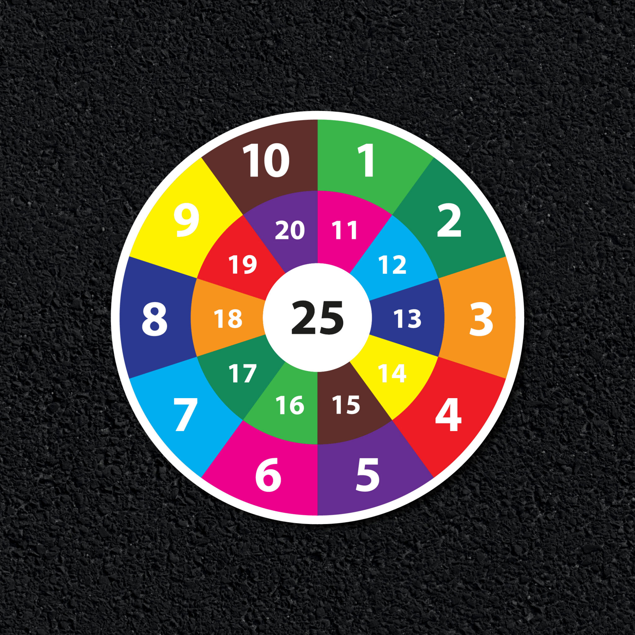 Target 1-25 thermoplastic playground marking