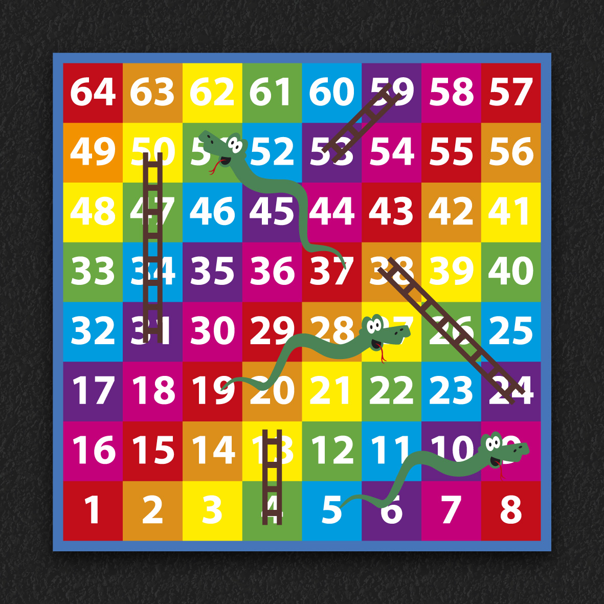 1-64 Snakes & Ladders thermoplastic playground marking