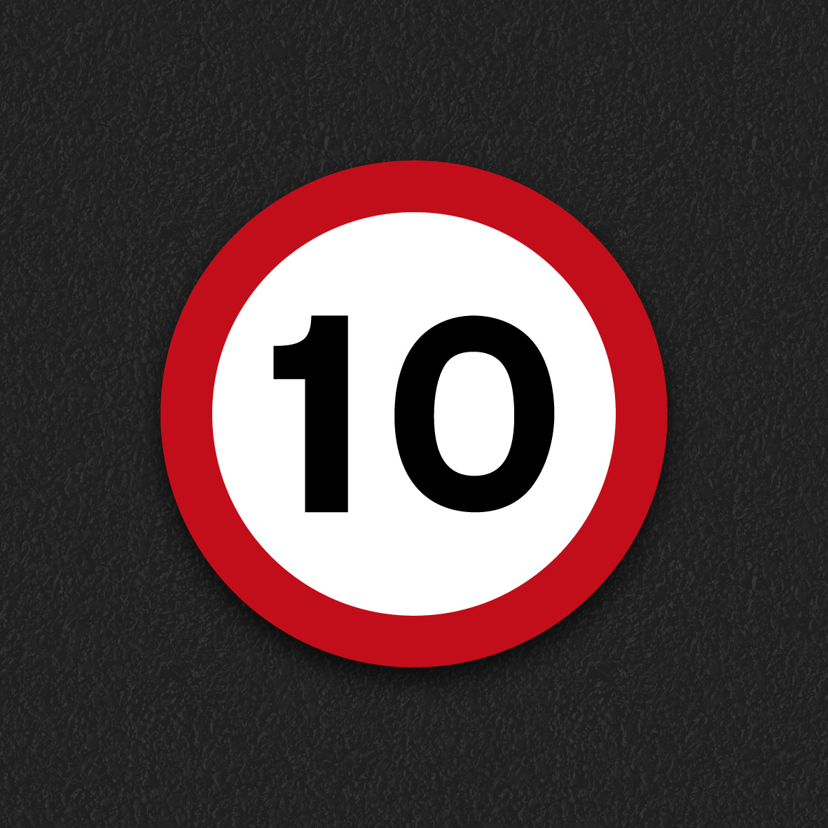 10mph Speed Roundel thermoplastic playground marking