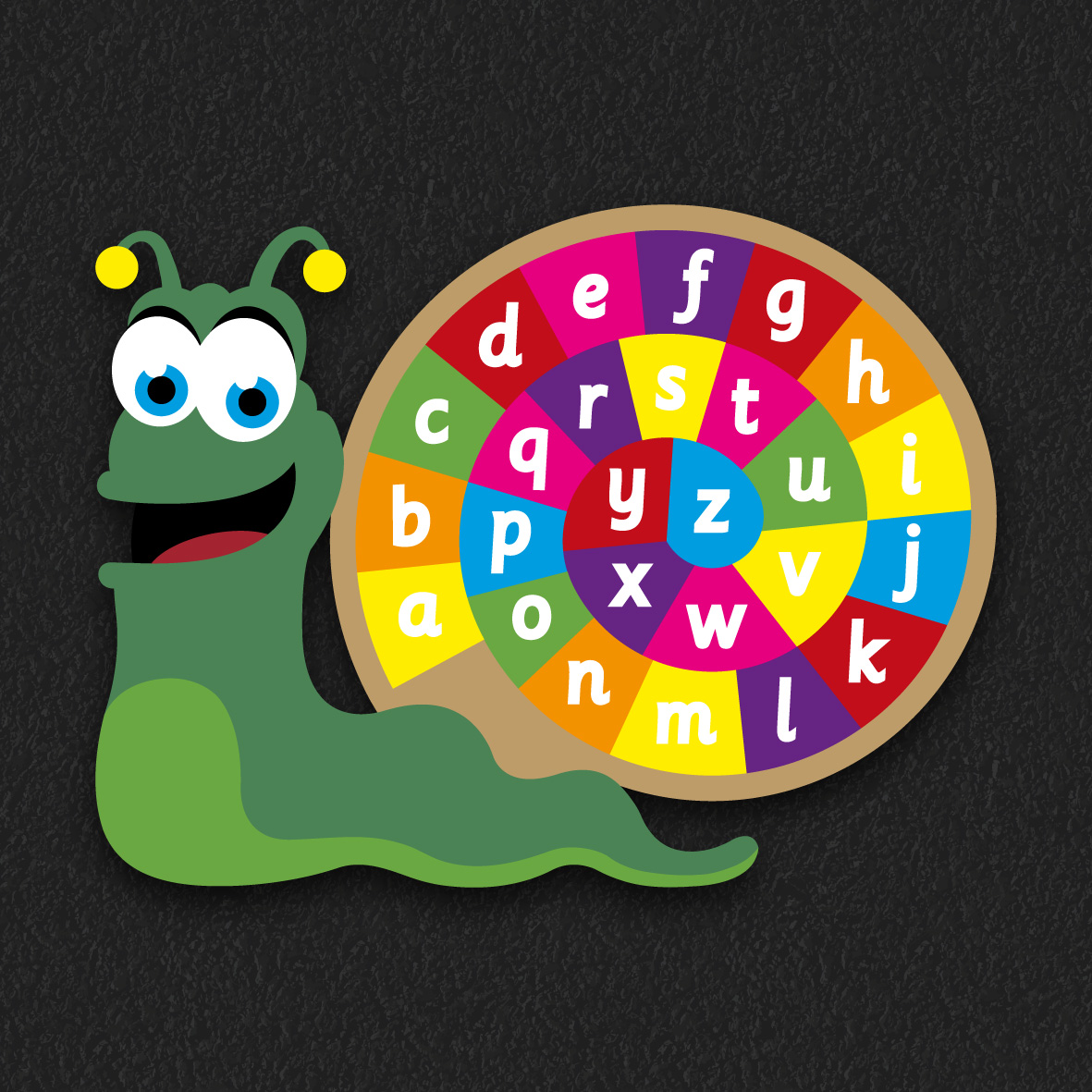 A-Z Snail thermoplastic playground marking