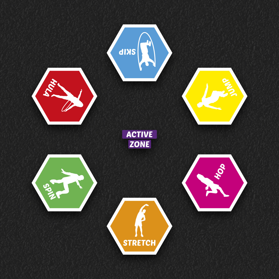 Active Zone Solid – KS1 thermoplastic playground marking