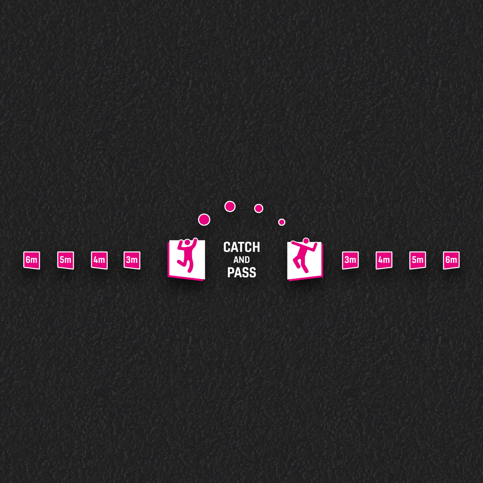 Catch & Pass thermoplastic playground marking