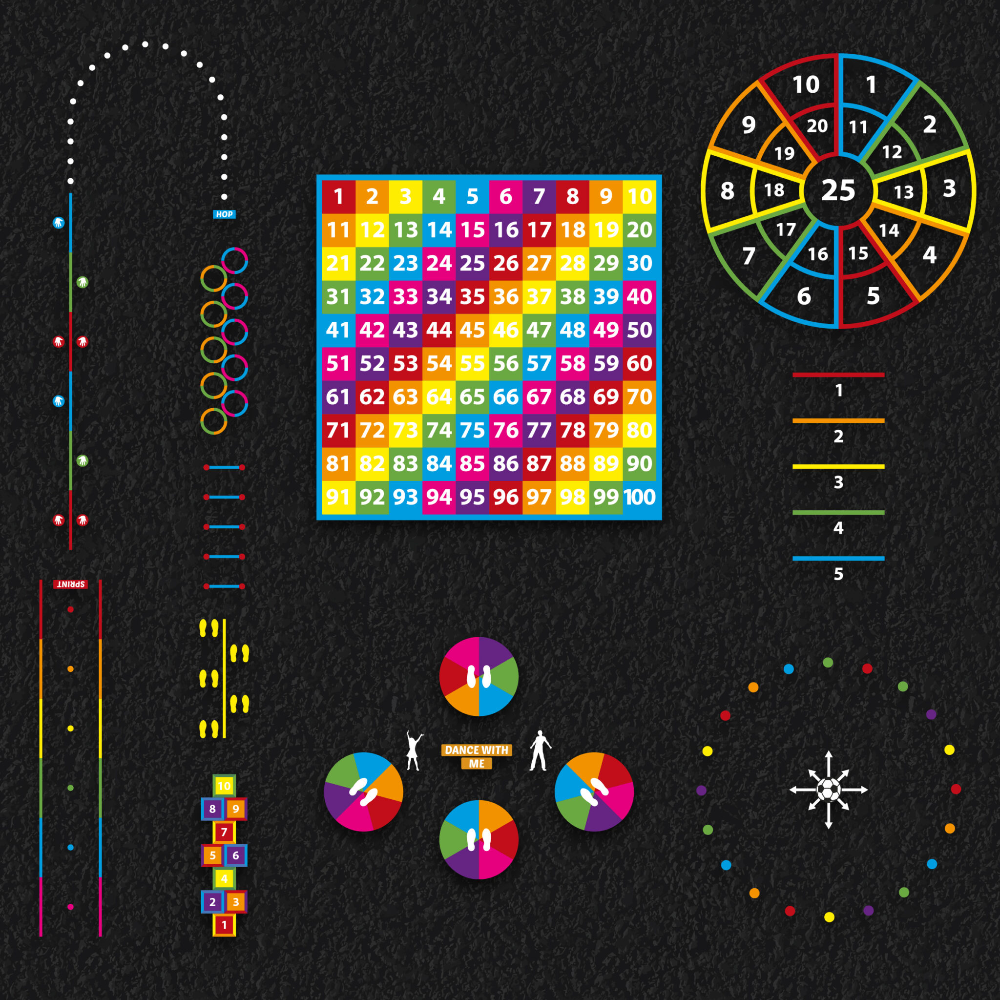 Core Package thermoplastic playground marking
