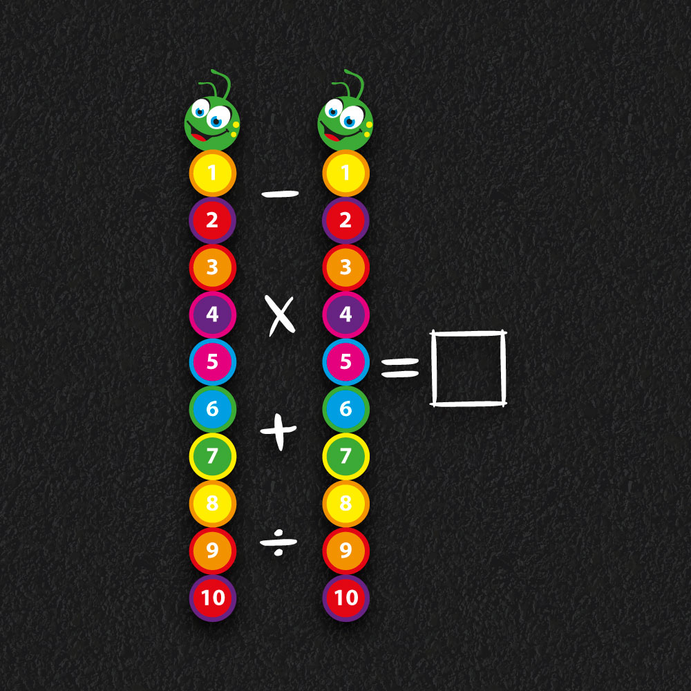 Counting Caterpillars thermoplastic playground marking