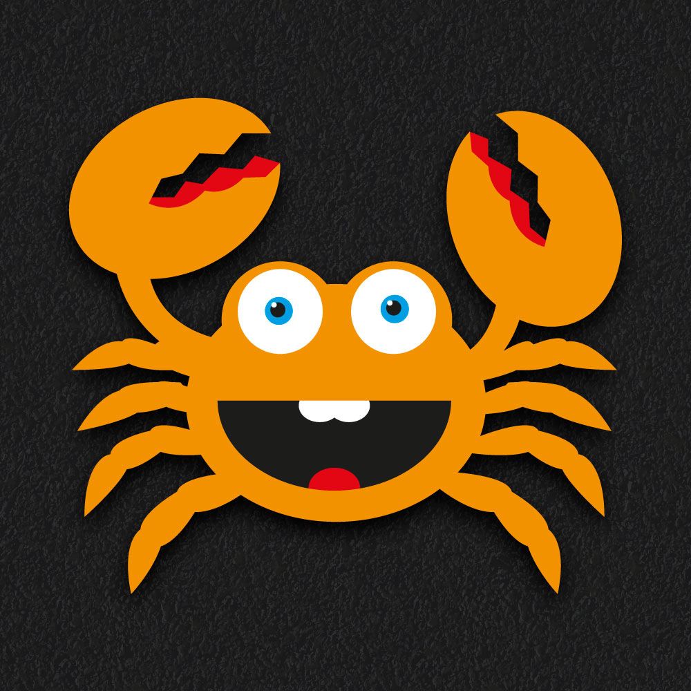 Crab thermoplastic playground marking