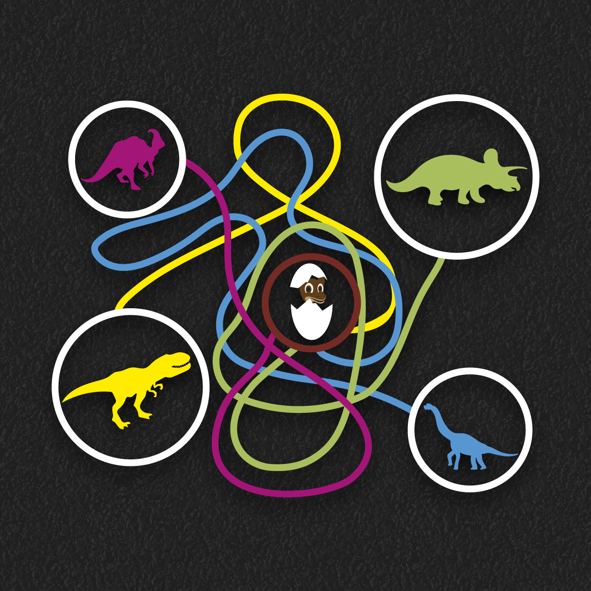 Dino Maze thermoplastic playground marking
