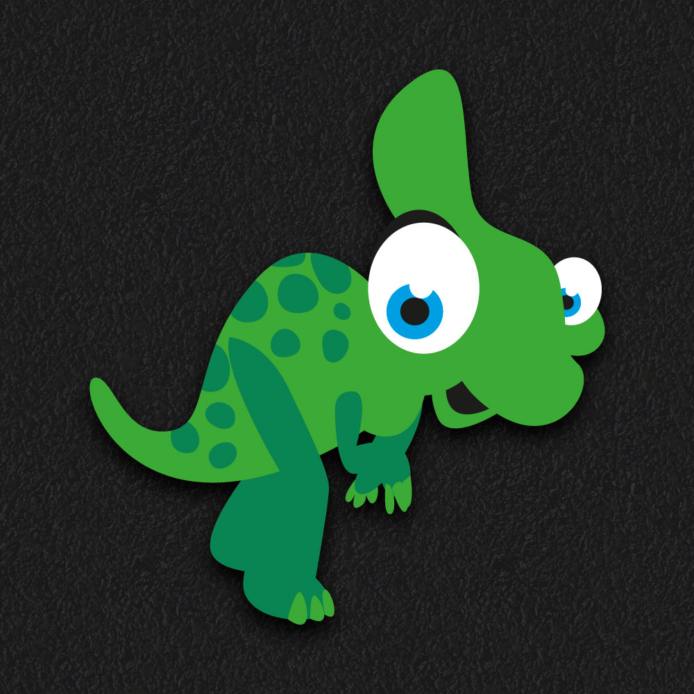Dinosaur 1 thermoplastic playground marking