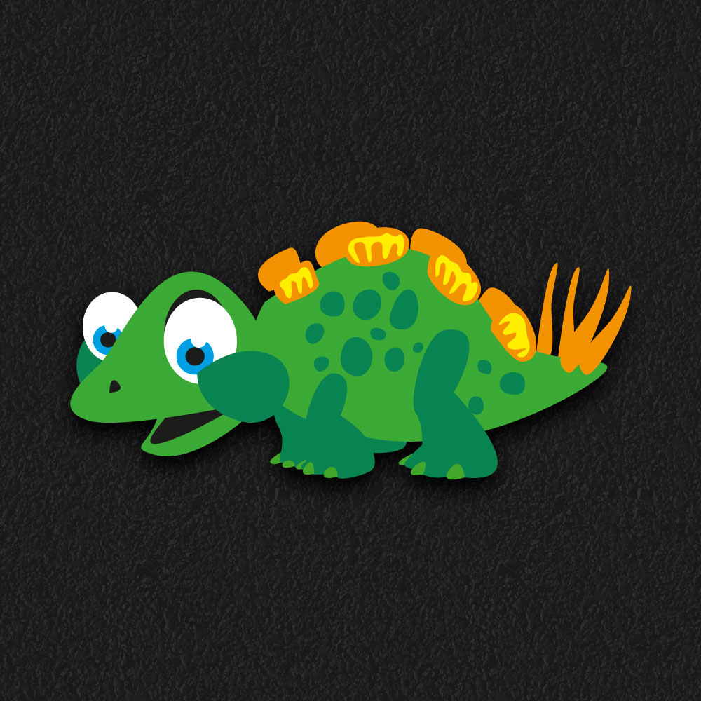 Dinosaur 7 thermoplastic playground marking
