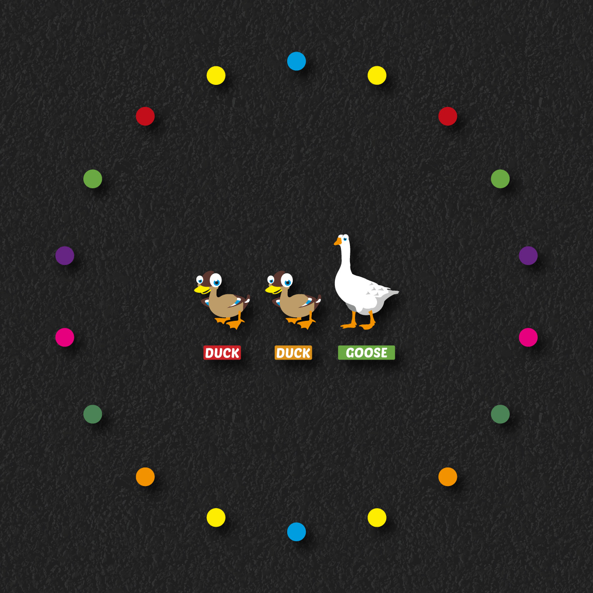 Duck Duck Goose thermoplastic playground marking