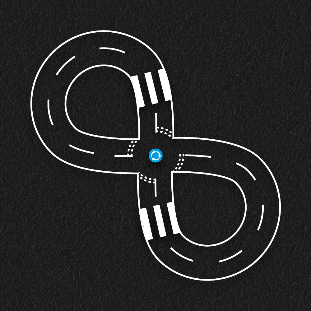 Roadway Figure of Eight thermoplastic playground marking