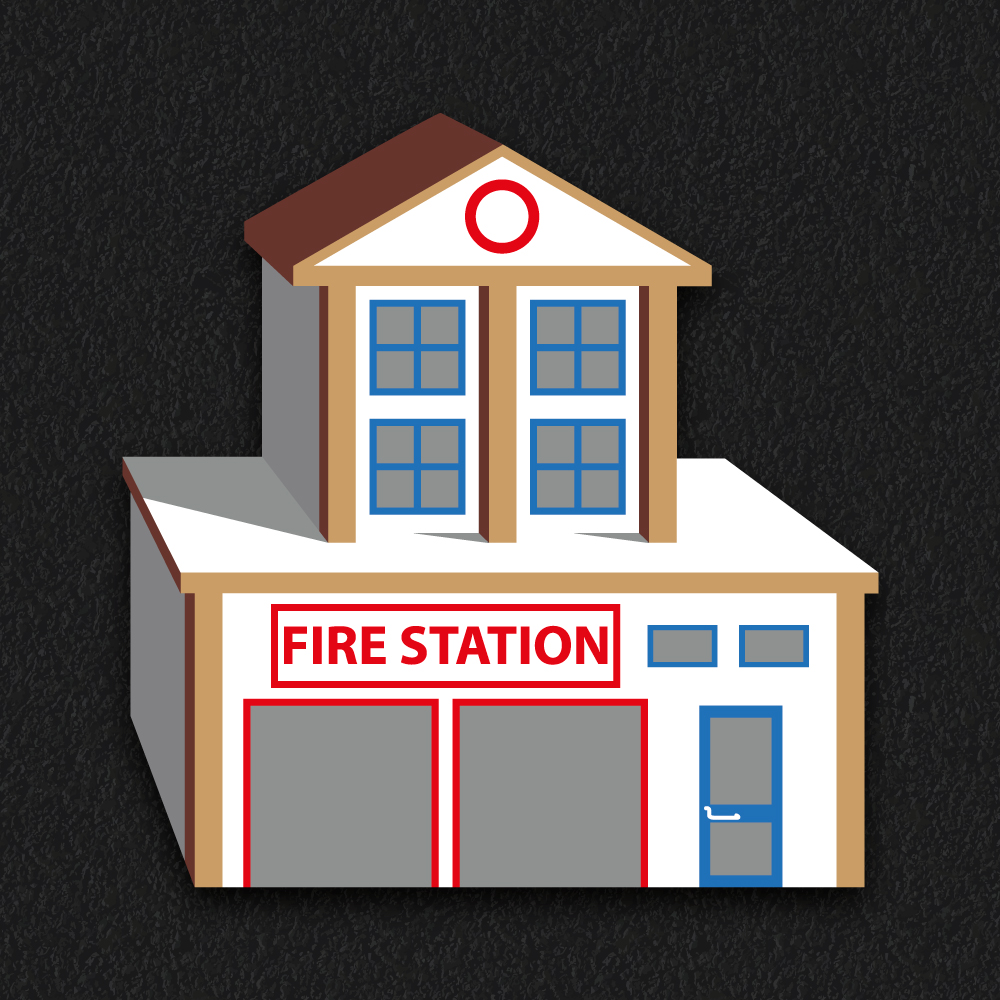 Fire Station thermoplastic playground marking