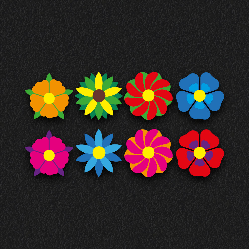 Single Flower thermoplastic playground marking