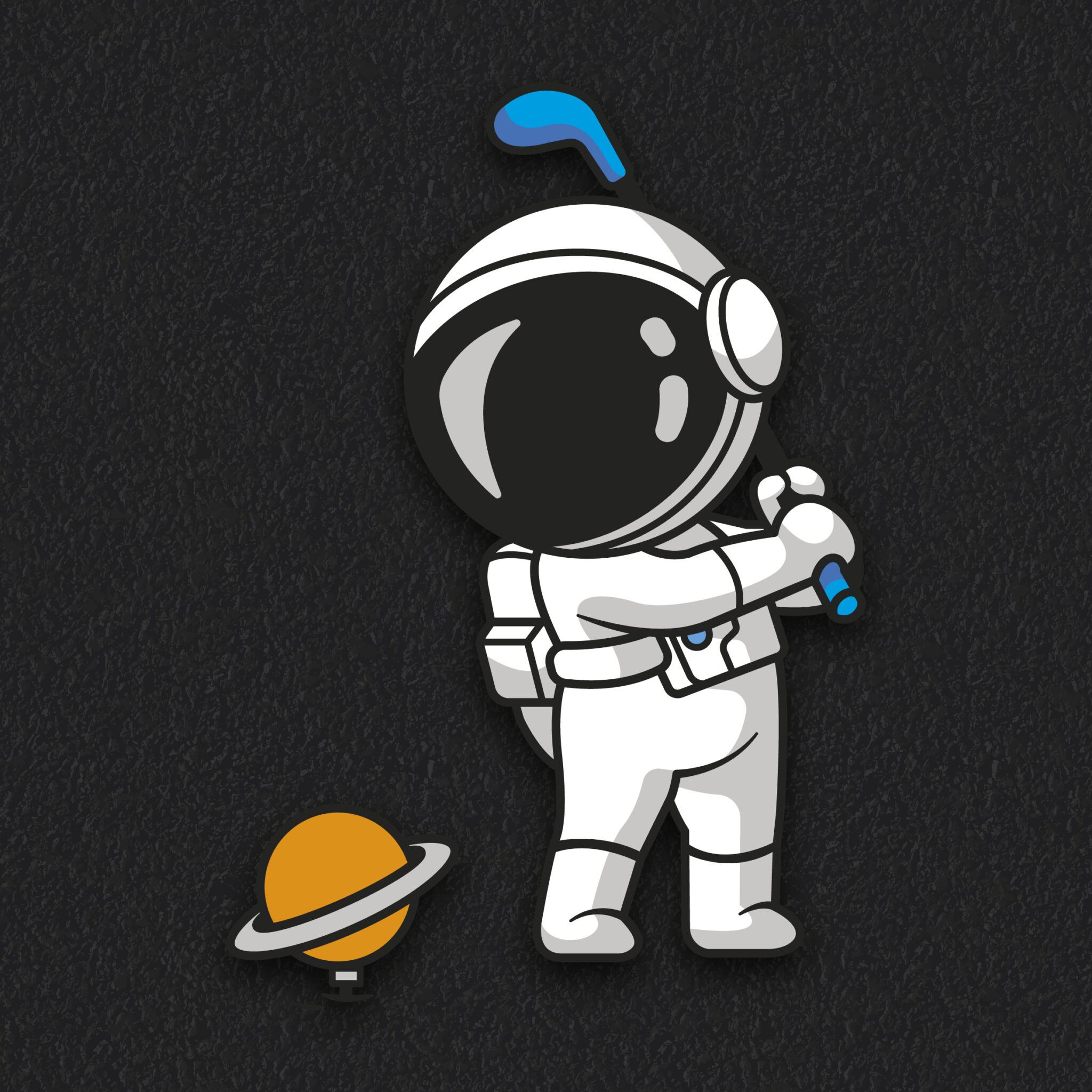 Golf Astronaut thermoplastic playground marking