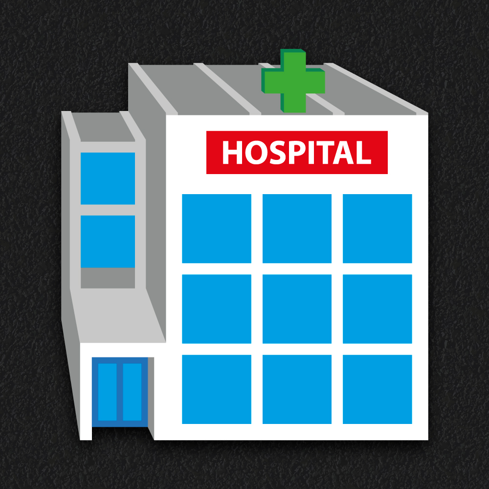 Hospital thermoplastic playground marking