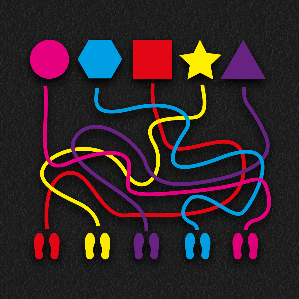 Line Maze thermoplastic playground marking