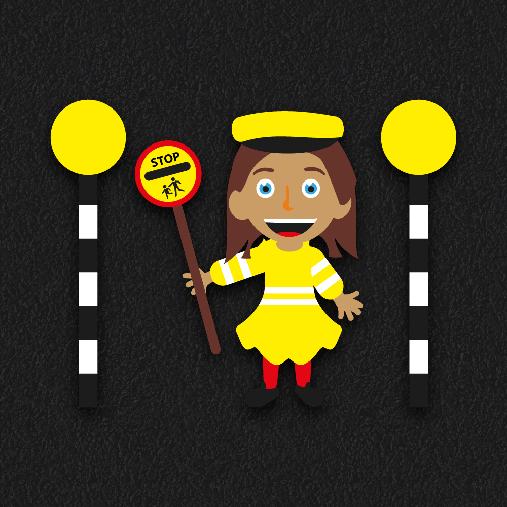 Lollipop Lady thermoplastic playground marking