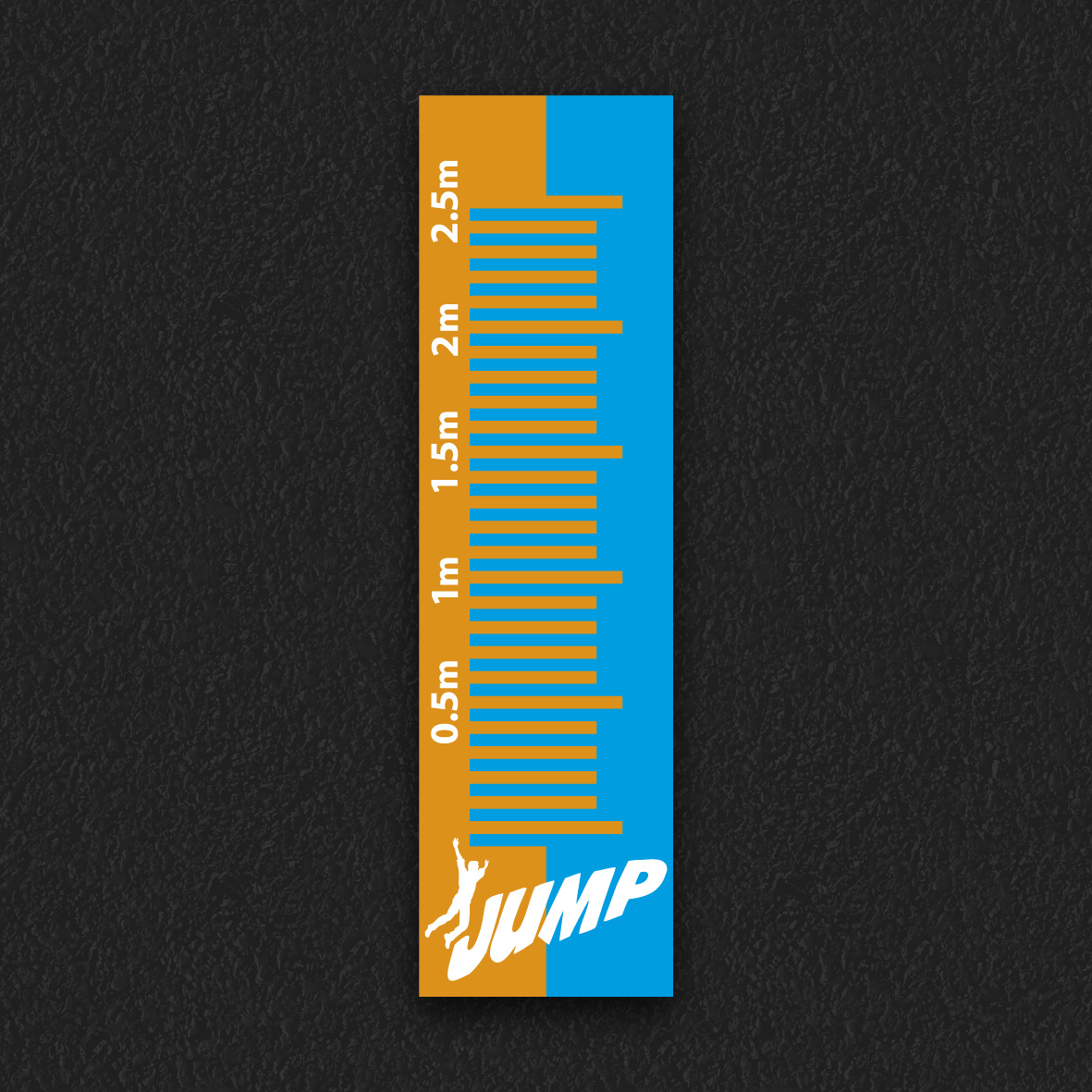 Long Jump Solid 2 thermoplastic playground marking