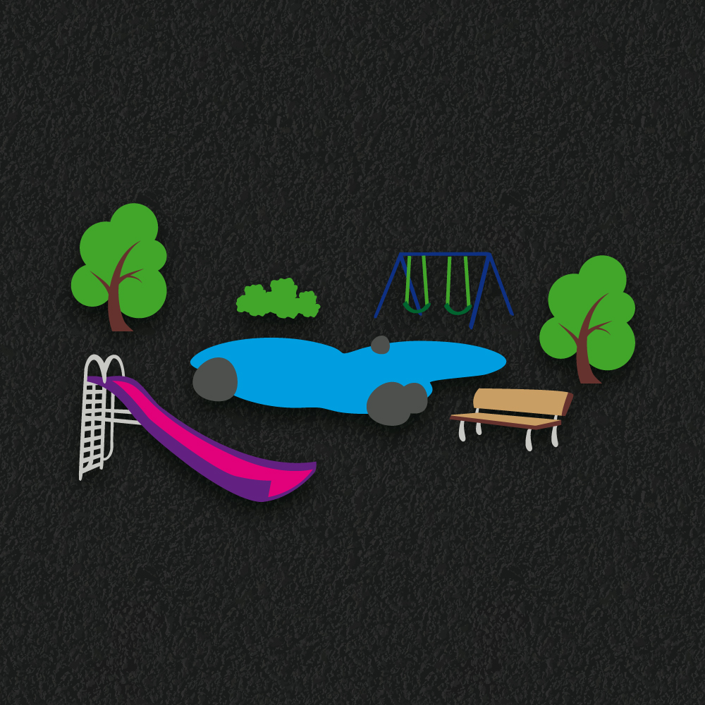 Park 2 thermoplastic playground marking