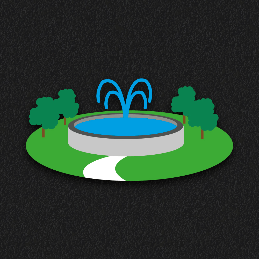 Park thermoplastic playground marking