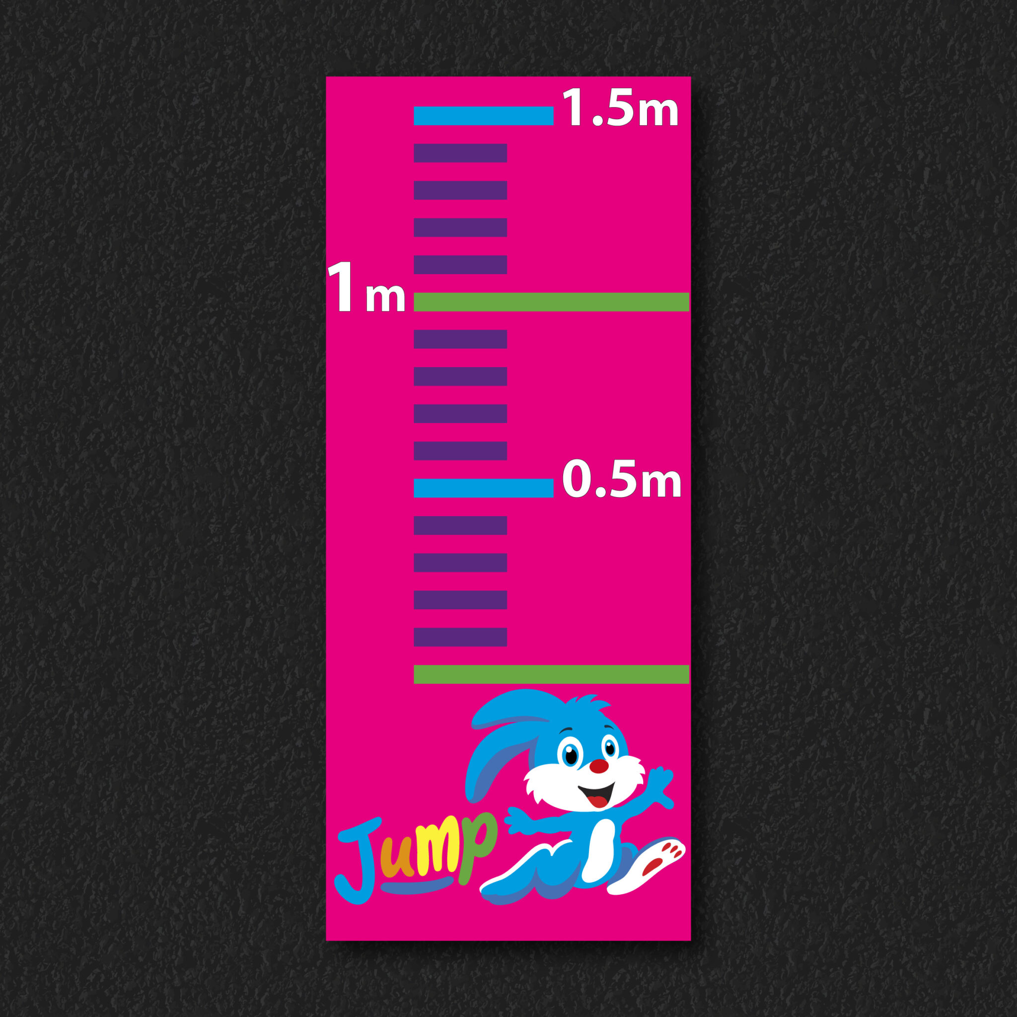 Bunny Long Jump thermoplastic playground marking