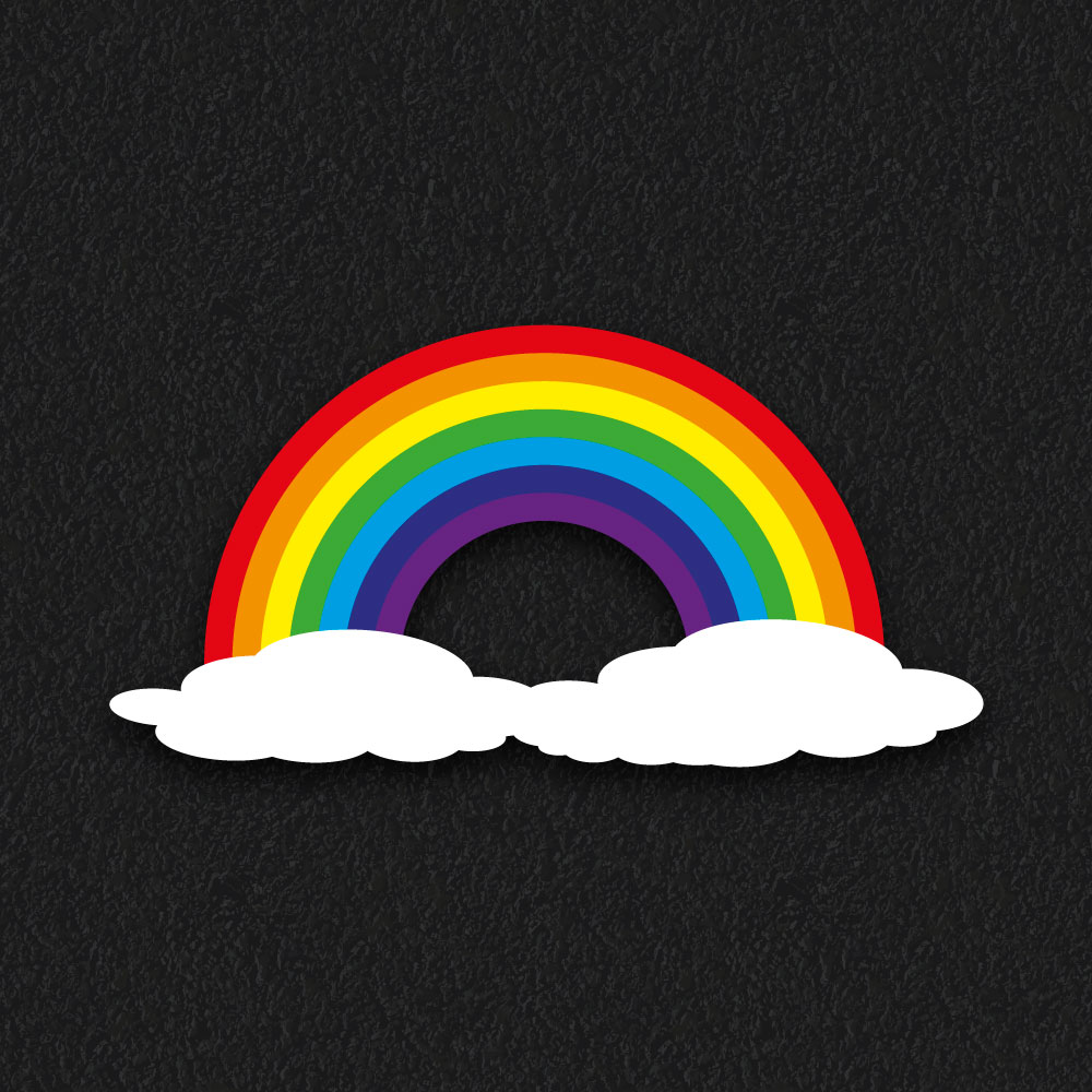Rainbow thermoplastic playground marking
