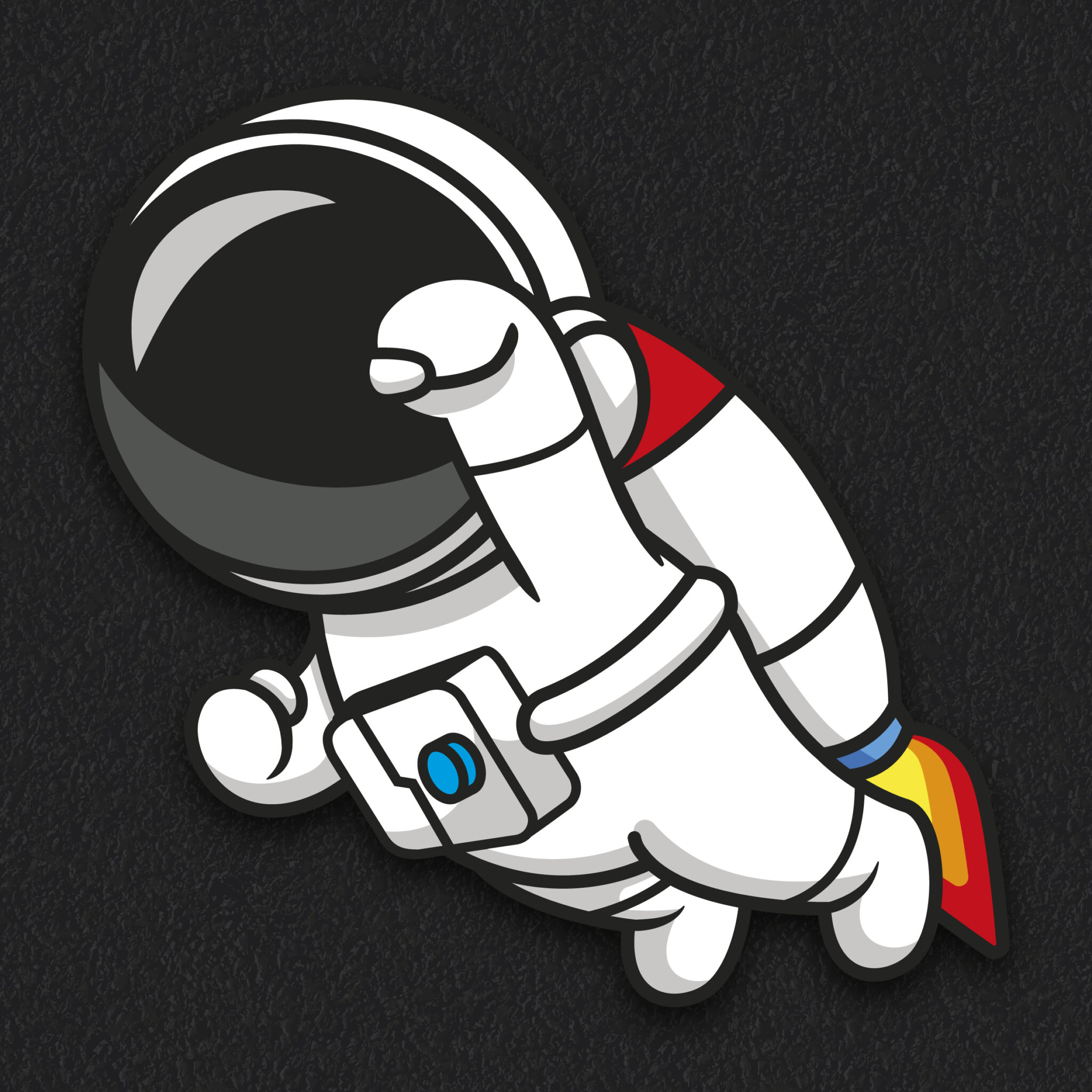 Rocket Astronaut thermoplastic playground marking