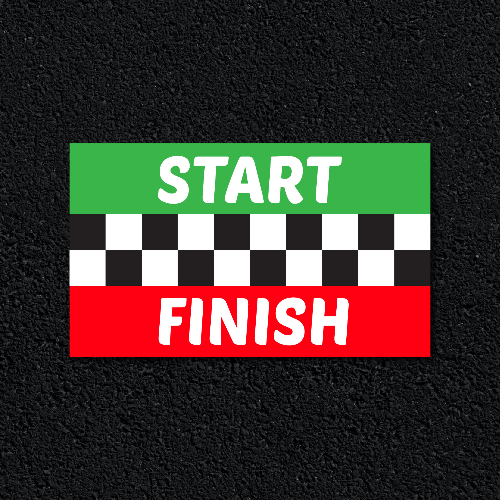 Start/Finish Line Inc Chequered Flag thermoplastic playground marking