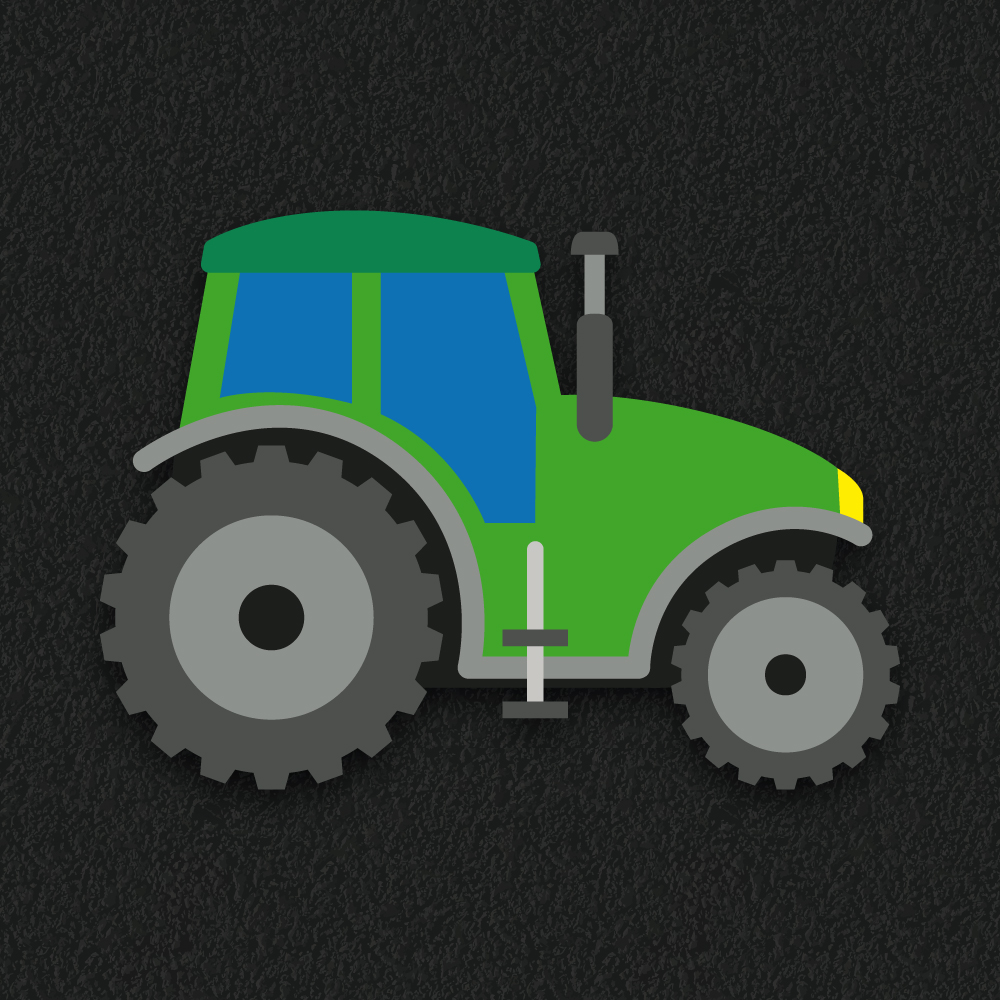 Tractor thermoplastic playground marking