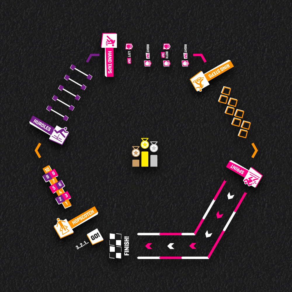 Trail Medium thermoplastic playground marking