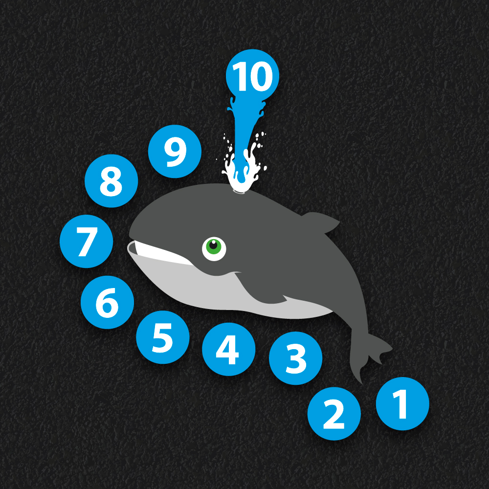Whale Target thermoplastic playground marking