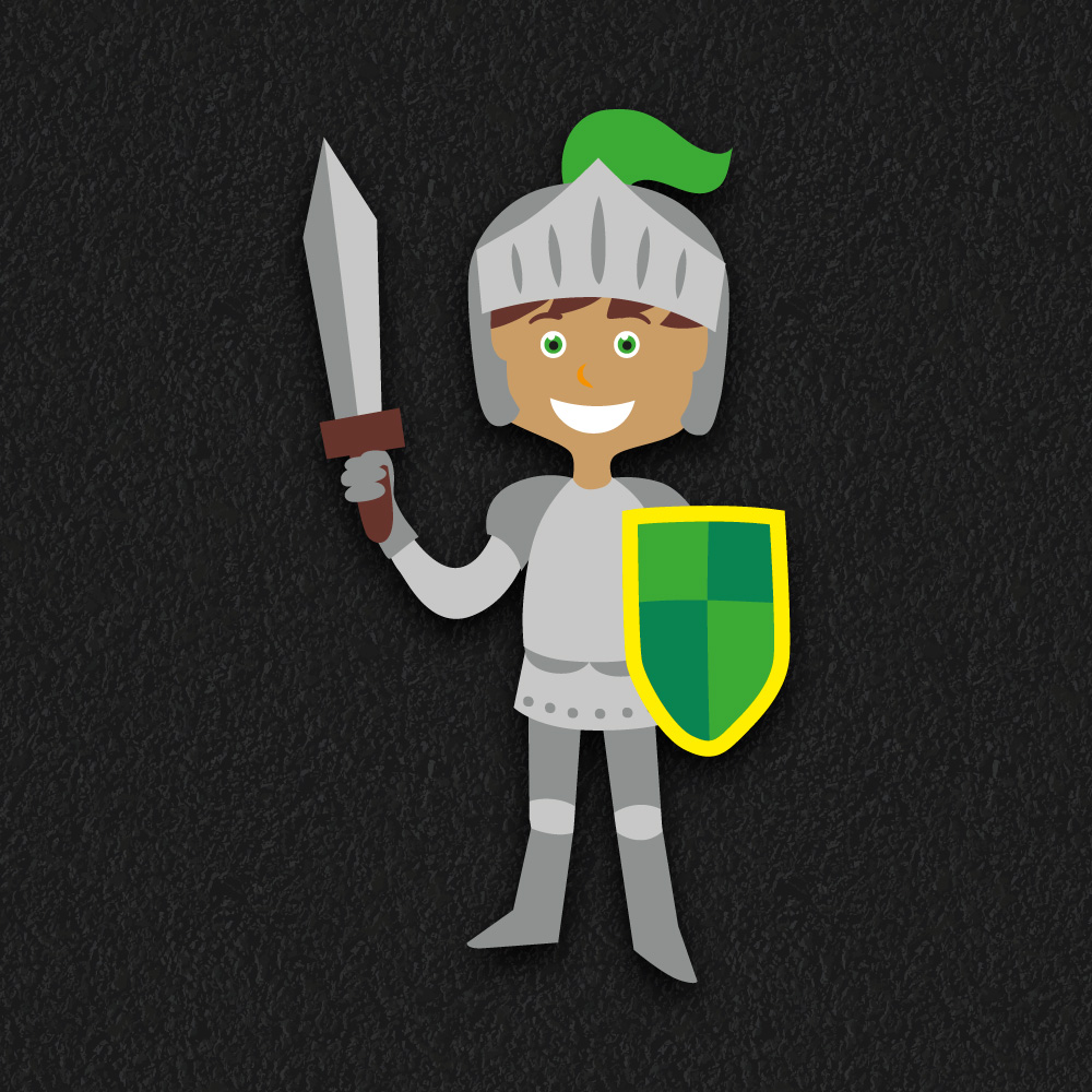 Castle Knight thermoplastic playground marking