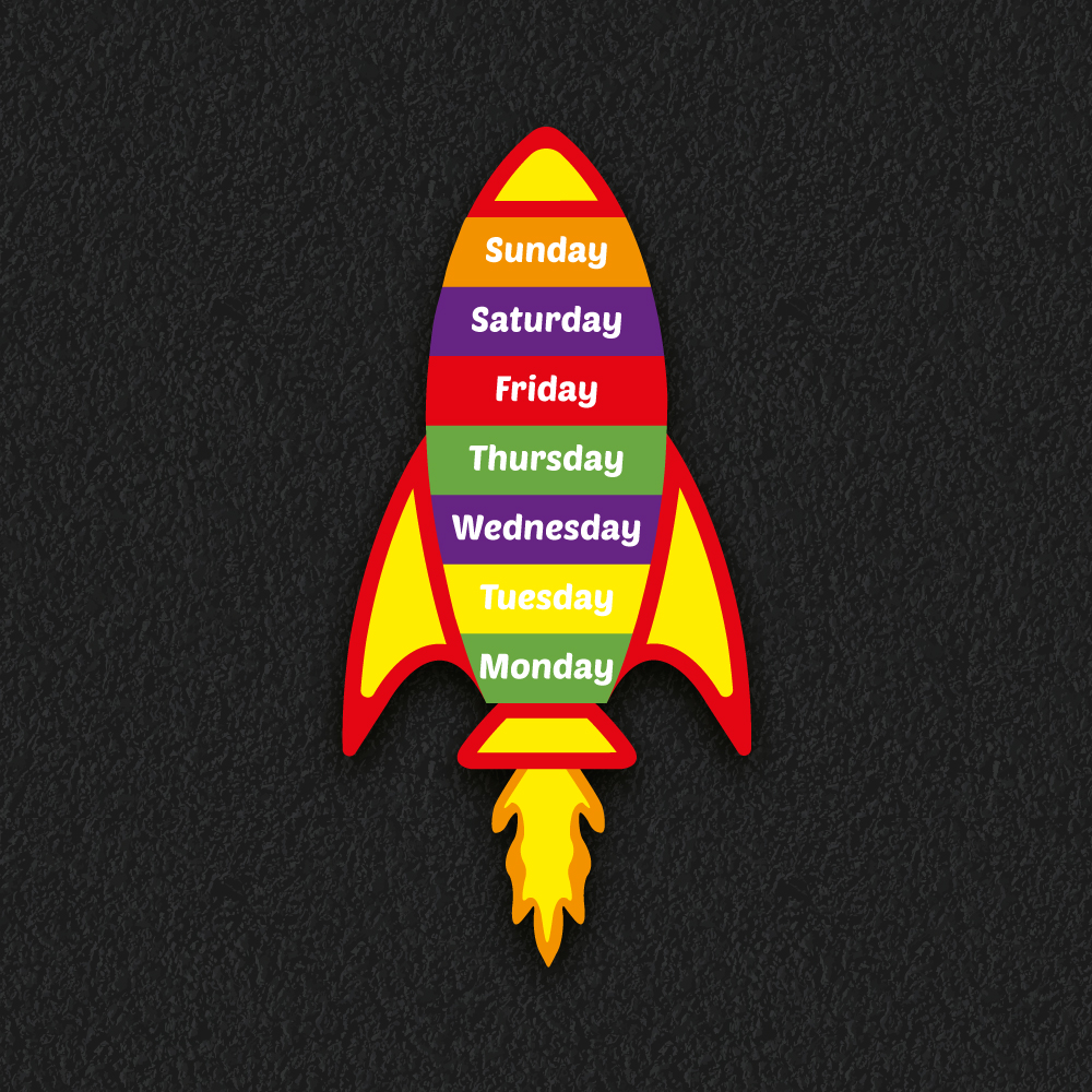 Rocket Days thermoplastic playground marking